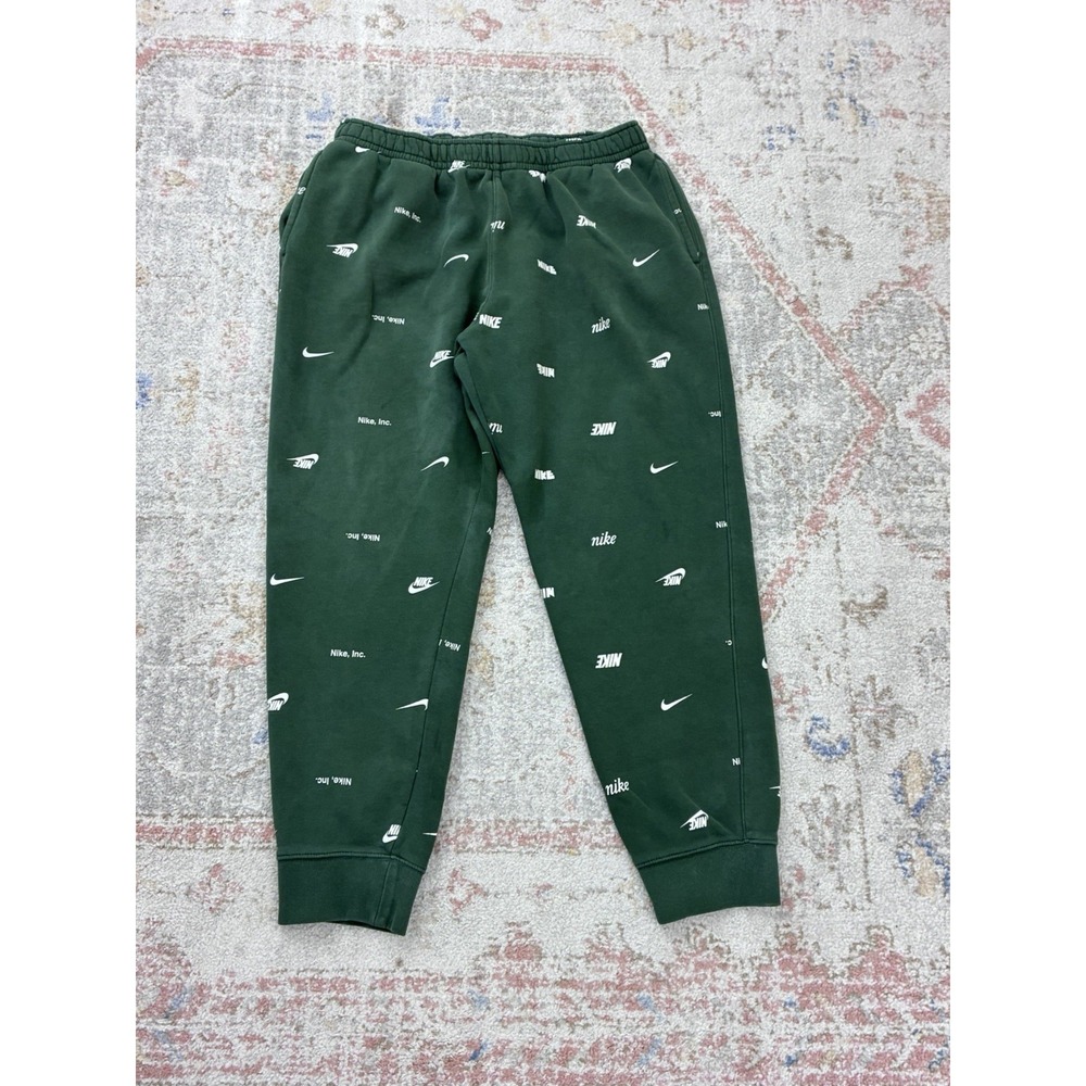 Nike Allover Print Club Activewear Joggers Green Men's XL Athleisure Streetwear